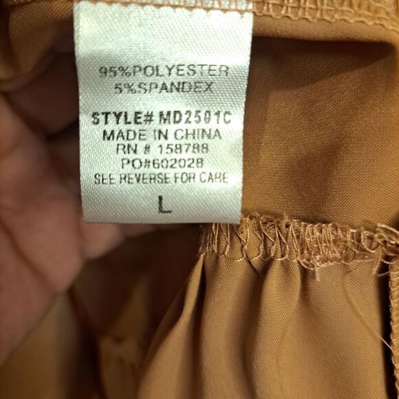 Ella Blue Dusty Mauve Pink Ruffle Tier Dress Solid Flared Mini Feminine Size L - Picture 5 of 12